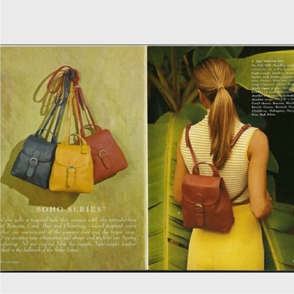 Vintage Coach Soho Bantam Back Sac Small Backpack Soho Series 4134 Red Leather - Picture 3 of 12